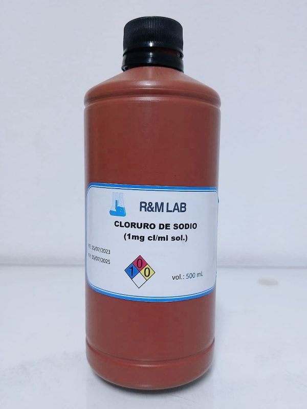 SOLUCION DE CLORURO DE SODIO ( 1mg cl/ml sol.)  -BATCH N° 24370–  MARCA R&M LAB
