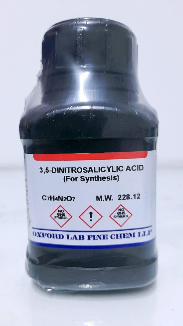 3,5-DINITROSALICYLIC ACID 97% (FOR SYNTHESIS) 100 gr -BATCH N° 15260  – OXFORD LAB FINE