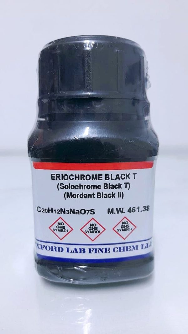 ERIOCHROME BLACK T (C.I.NO.14645) 25 gr - BATCH N° 15560– OXFORD LAB FINE
