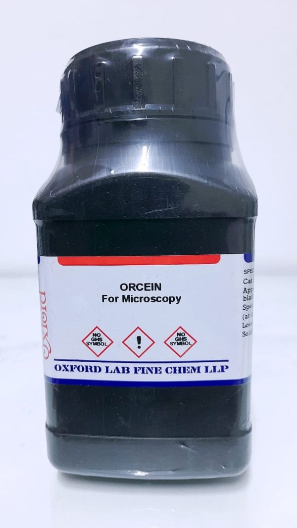 ORCEIN 99% (FOR MICROSCOPY) 100 gr - BATCH N° 21370 – OXFORD LAB FINE