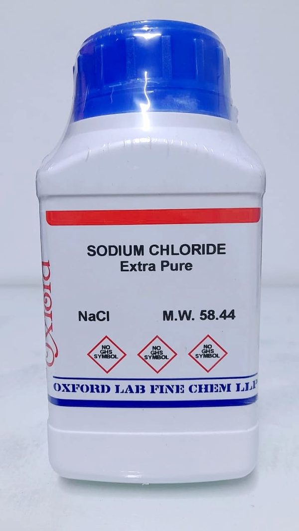 SODIUM CHLORIDE 99.5% EXTRA PURE 500 gr -BATCH N° 24370– OXFORD LAB FINE